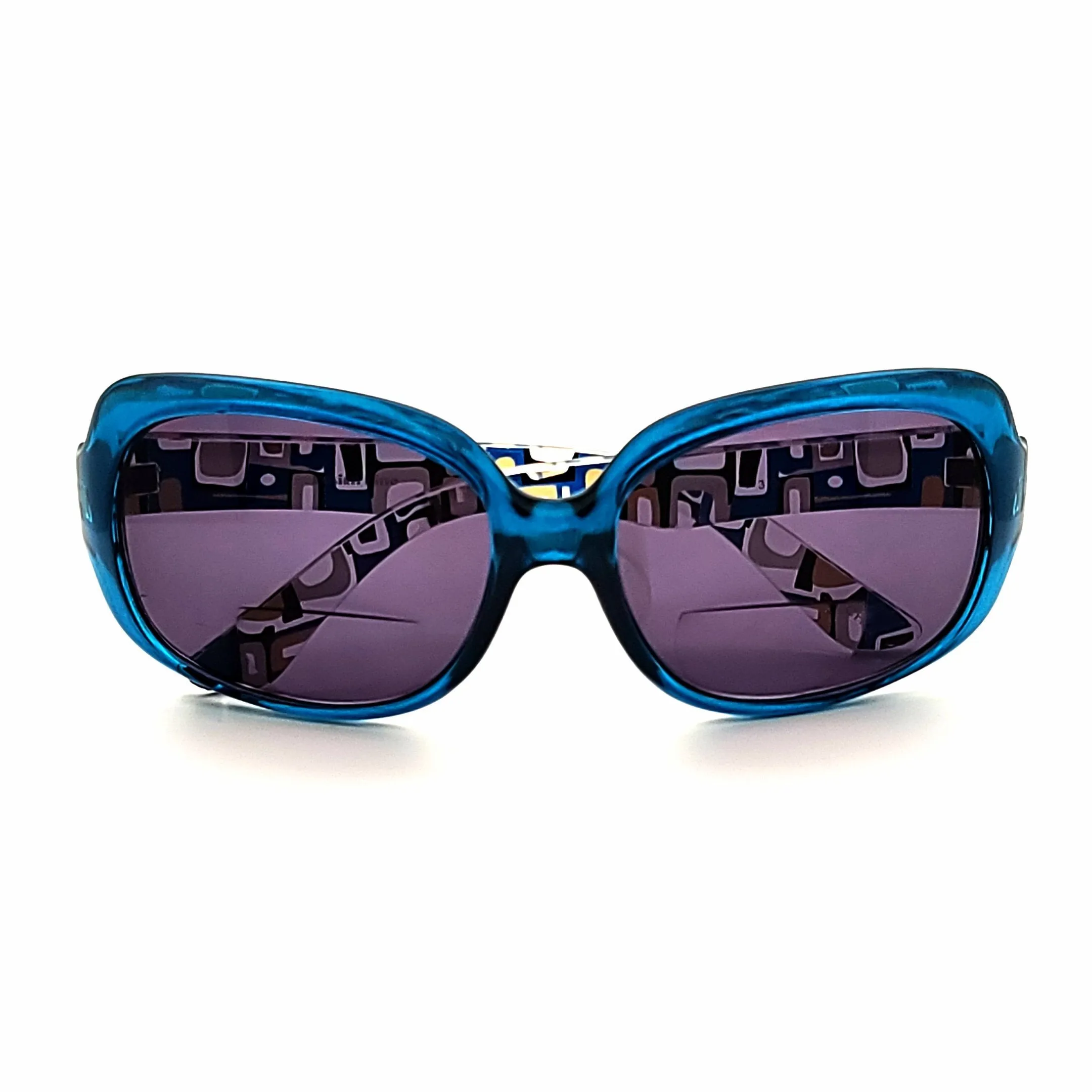 Women's Large Lens Retro Pattern Bifocal Reading Sunglasses